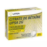 Citrate De Betaïne Upsa 2 G Comprimés Effervescents Sans Sucre Citron 2t/10 à Noé